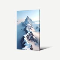 Tableau mural en toile Montagne enneigée, paysage alpin, impression numérique HD sur toile, design personnalisé pour la décoration intérieure moderne