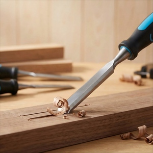 Ensemble professionnel de 8 ciseaux à bois - Ciseaux de différentes tailles avec 1 guide d'affûtage et une pierre à aiguiser, outil de haute précision - Product Image 2