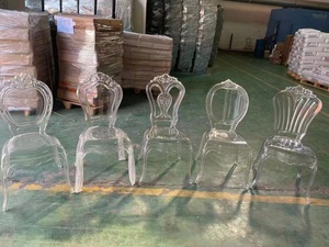 Sedie <span class=keywords><strong>Bella</strong></span> Princess in Resina Cristallo Ambrato Trasparente per Noleggio Eventi, Hotel e Matrimoni - Sedia in Acrilico - Product Image 3