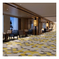 Tapis personnalisé en nylon imprimé chinois, de luxe, bleu et blanc, résistant au feu, pour hôtel, restaurant, salle
