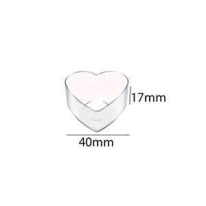Stampo per candele a forma di cuore ILAN 40mm x 17mm Set da 4 pezzi per la creazione di candele fai da te - Product Image 1