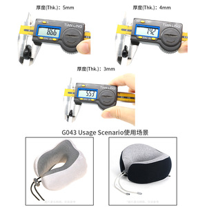Oreiller en forme de U avec boucle à corde G 043, en plastique noir, portable, pour le soutien du cou en voyage, pour avion et usage extérieur - Product Image 4
