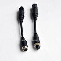 6-Pin Waeco Buchse auf GX12 4-Pin Aviation Adapter IP68 Wasserdichtes Rückfahrkamera 6-Pin S-Video Mini-DIN-Kabel für Autokamera