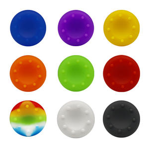 มือจับซิลิโคน4ชิ้นสำหรับ <span class=keywords><strong>PS5</strong></span>/PS4/Xbox Series x/s สวิตช์เดียว Pro จอยสติ๊กแบบไม่ลื่นสีรุ้งฝาครอบรูปหัวแม่มือ - Product Image 5