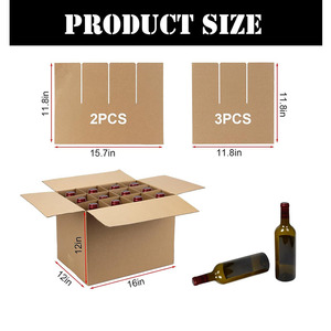 8176 boîte d'emballage d'expédition <span class=keywords><strong>de</strong></span> vin en carton épais robuste avec kits <span class=keywords><strong>de</strong></span> diviseur pour le déplacement facile à assembler boîte <span class=keywords><strong>de</strong></span> <span class=keywords><strong>déménagement</strong></span> <span class=keywords><strong>de</strong></span> vin réutilisable - Product Image 2