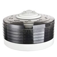Déshydrateur alimentaire électrique BAIYI 400W en plastique pour usage domestique, 5 plateaux, 3 vitesses, commande mécanique, faible bruit, chauffage à cycle 360°