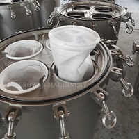 Filtre à liquide visqueux haute résistance en acier inoxydable, boîtier de filtre à sac pour asphalte et bitume avec enveloppe chauffante et isolation