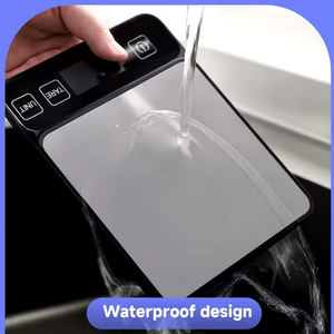 Balance de cuisine pour usage domestique, 10 kg, affichage numérique LED, <span class=keywords><strong>verre</strong></span> et acier inoxydable, alimentée par piles - Product Image 4