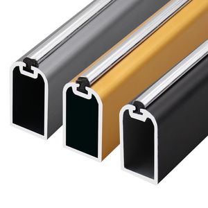 Aluminum Alloy <b>Wardrobe</b> Hanging Rod Square Shape Wall Mounted Clothing Organizer Durable Flange JDC1210-18 - Product Image 1