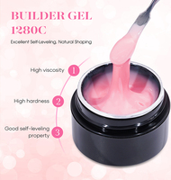 MissGel 63 Couleurs Gel d'Extension Acrylique Moyen Solide de Construction Dur pour Renforcer les Ongles