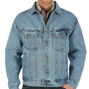 Men's Classic Denim Jacket Regular Fit Acid Wash Stonewashed Eco-Friendly Cotton Button Closure Casual Streetwear Vintage Formal - Product Image 1