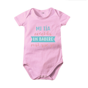 Body Triangolare per Neonati Haribaby 100% Cotone, Stampa 'Mi <span class=keywords><strong>Tia</strong></span> Necesita', Pezzo Unico Estivo, Spedizione Diretta - Product Image 6