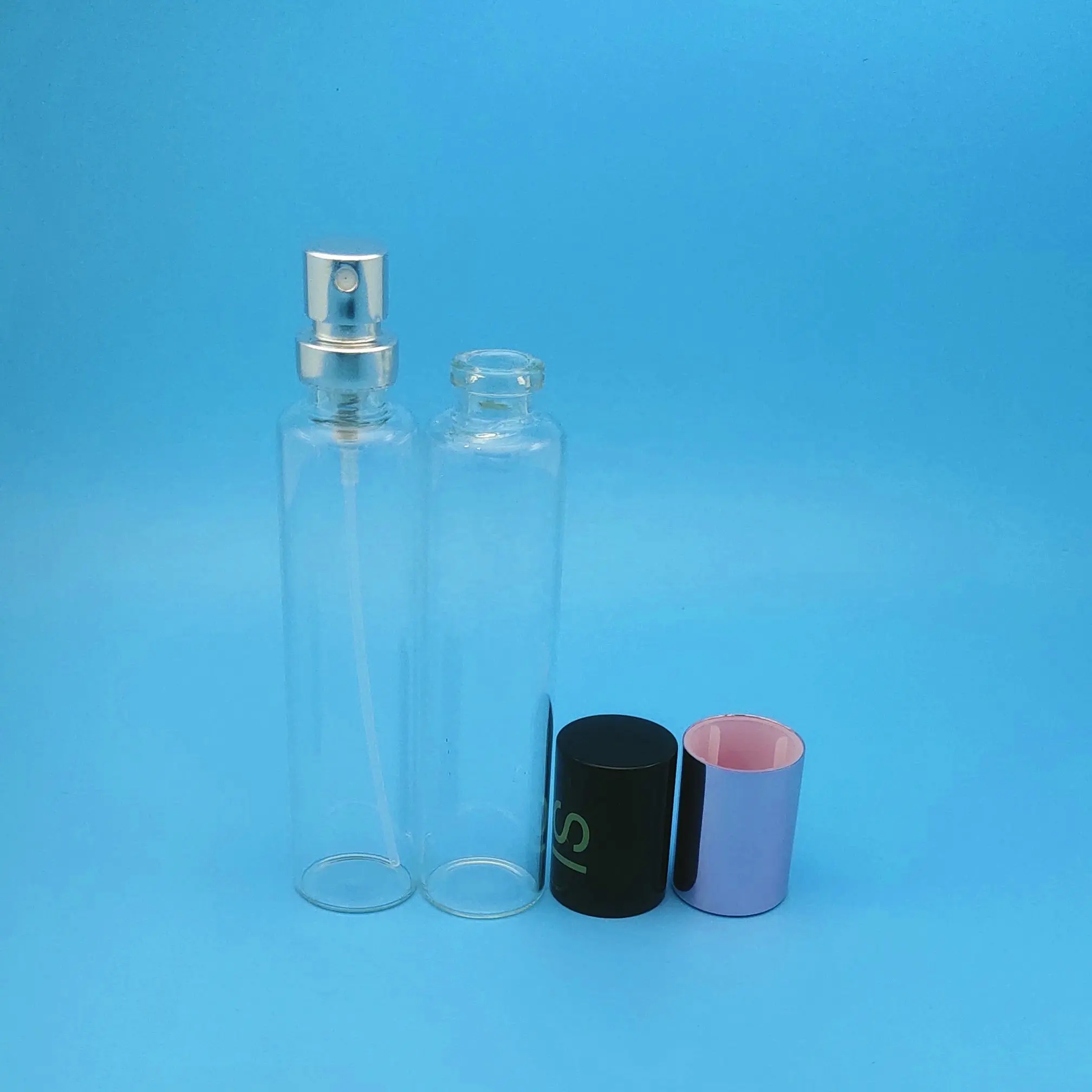 30ml Parfüm glasrohr flasche mit 15mm Crimp pumpens prüh gerät und 22,5*31,9mm Deckel