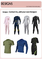 Ensemble de sport thermique d'hiver pour homme, comprenant un haut à manches longues et un pantalon de compression athlétique, écologique, léger et à séchage rapide