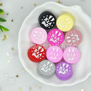 Cuentas de silicona para hacer pulseras, redondas, de calidad alimentaria, para joyería de dentición para bebés, accesorios de cuentas sueltas, para mayores de 3 meses - Product Image 2