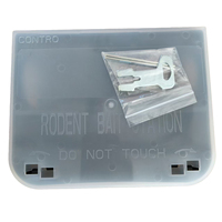 Piège à souris continu en plastique noir, intérieur/extérieur, écologique, appât vivant pour rats, boîte à appât pour souris, attrapeur avec verrou