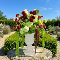 Fleurs artificielles toucher réel Couleurs printanières : Gladiolus, Calla Lily, Amaranthus pour centre de table, guirlande de fleurs suspendue pour allée, intérieur/extérieur
