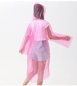 เสื้อโค้ทกันฝนแบบสวมหัว PE แบบใสสำหรับท่องเที่ยวกลางแจ้งล่องแพปีนเขา - Product Image 6