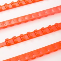 Sceau de sécurité en plastique inviolable orange jetable réglable pour conteneurs et fret, idéal pour la livraison express
