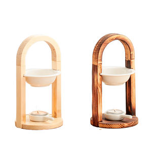 Quemador de Incienso Aromático Ecológico de Cerámica y Madera Blanca Dorada, Centro de Mesa para Baño, Hotel, Restaurante, Aromaterapia - Product Image 2