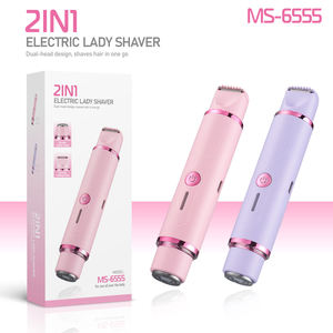 <span class=keywords><strong>Rasoir</strong></span> électrique MARSKE pour femmes, zone <span class=keywords><strong>intime</strong></span>, aisselles, jambes, poils du corps, tondeuse à double tête, <span class=keywords><strong>rasoir</strong></span> 2 en 1, appareil d'épilation - Product Image 1