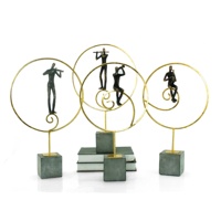 Figurine de femme en cercle de résine, jeu dentelle, gothique, sport, avec base, salon, bureau, modèle de salle de danse, décoration