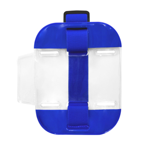 Porte-badge vertical en vinyle transparent avec sangle élastique - Product Image 1