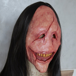 หน้ากากพ่อมดสยองขวัญฮาโลวีน ผีผู้หญิงน่ากลัว ของตกแต่งปาร์ตี้ธีมสยองขวัญ หน้ากากหน้าสยองขวัญ อุปกรณ์ประกอบฉากฮาโลวีน - Product Image 5