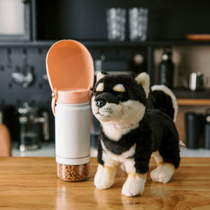 Özel paslanmaz çelik 2 in 1 köpek su şişesi evcil içme suyu şişesi farklı kapaklı çift duvar su şişesi ile SK tabanı - Product Image 6