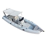 Bateau pneumatique de luxe en fibre de verre de 8,6 m, Hypalon, 28 pieds, yacht sportif avec coque en V profond pour la mer et les activités de plein air