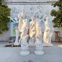 Statue de fille nue sexy en marbre érotique pour jardin extérieur, fabrication artisanale