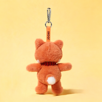 Gantungan Kunci Rubah Mini Lucu, Liontin Rubah untuk Tas, Mainan Rubah Plush