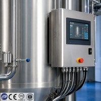 Tanque de Fermentación Industrial de Acero Inoxidable Estándar de Exportación, Fermentador Aislado con Agitador y Sistema de Control