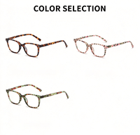 Lunettes de lecture rétro carrées personnalisées 2026, motif floral imprimé, anti-lumière bleue, légères, multicolores, pour femmes et hommes