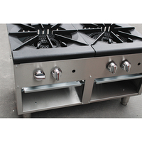 Cuisinière à gaz multifonctionnelle à 2 brûleurs, plaque de cuisson haute puissance en acier inoxydable, équipement de cuisson à double zone de contrôle