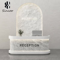 Comptoir de réception moderne sur mesure pour salon de beauté et spa, en fibre de verre, pour salon de manucure, caisse de supermarché, salle de sport, réglable