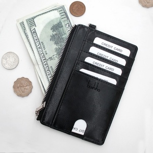 Tarjetero de Cuero PU Delgado con Bloqueo RFID, Cierre Abierto, para Tarjetas de Crédito, para Hombre y Mujer, Venta al Por Mayor de Fábrica - Product Image 2