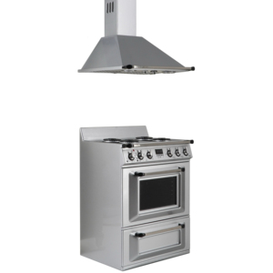 28/ 30/36/48 phạm vi khí sang trọng với Lò nướng điện, đầu đốt bằng đồng và các lựa chọn màu sắc mang tính biểu tượng như màu ngà và màu xanh hải quân - Product Image 6