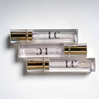 Gloss à lèvres en tube transparent avec logo personnalisé, capuchon doré, haute pigmentation, imperméable, longue tenue, gloss liquide pour les lèvres, vente en gros