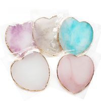 1 pièce Palette de nail art en résine en forme de cœur, pour gel et vernis, plateau de mélange, plateau de peinture, outil de présentation pour ongles