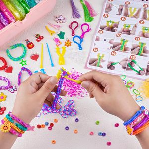 Kit de 15000+ élastiques pour métier à tisser en 32 couleurs, kit de fabrication de bracelets d'amitié DIY pour enfants, cadeaux pour filles, kit de démarrage pour métier à tisser - Product Image 5