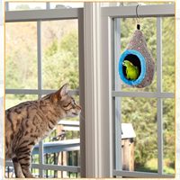 Nid d'oiseau en peluche chaud d'hiver pour l'extérieur, canapé-lit pour cage, hamac suspendu pour oiseaux, facile à suspendre, pour perruches, perroquets, nid d'oiseau