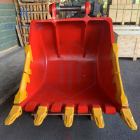 Bucket Excavator dari Alloy Tahan Aus Integral Cast, Bucket Batu Standar Umum untuk Excavator