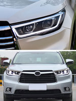 Pour Toyota Highlander 2015-2017, ensemble de phares LED complets de rechange, double lentille, DRL, clignotant séquentiel, plug and play, paire