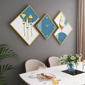 Cuadro abstracto de copa de <span class=keywords><strong>vino</strong></span> de lujo para restaurante, decoración artística de pared, reloj de <span class=keywords><strong>pintura</strong></span> de porcelana de cristal moderno - Product Image 6