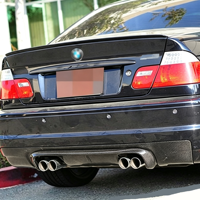 Diffuseur de pare-chocs arrière en fibre de carbone pour BMW E46 M3 1998-2004, style CSL, état neuf, kit carrosserie avec découpes pour l'échappement