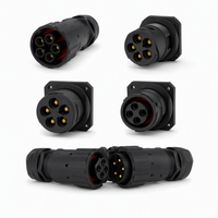 Connecteur industriel étanche IP67 à faible contact et haute résistance d'isolation, prise mâle baïonnette M40, câble rond