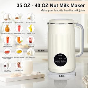Meilleur prix, machine à lait de soja en acier inoxydable durable de 1000 ml, électrique, pour la préparation de boissons à base de noix pour les familles et les hôtels - Product Image 4