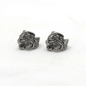 yunnique Lion Head Titanium Steel Clip-On <b>Earrings</b> For Men Women Retro Animal Shape <b>Ear</b> <b>Cuffs</b> Stainless Steel Jewelry - Product Image 3