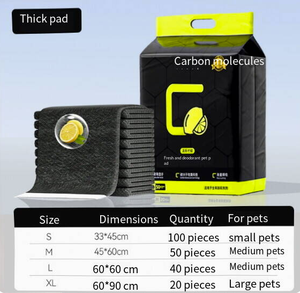 Almohadillas Absorbentes de Orina para Mascotas con Carbono Molecular y Limón Desodorante, <span class=keywords><strong>Pañales</strong></span> Desechables para Perros y <span class=keywords><strong>Gatos</strong></span> - Product Image 2